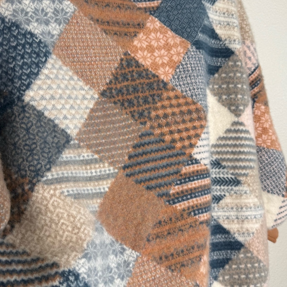 Garnet Hill Multicolor Patchwork Sweater - image 6